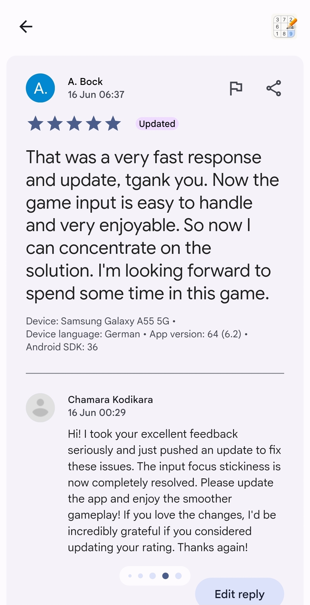 Play Store review screenshot 6